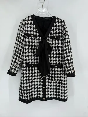 POMANDER PLACE, Coco Tweed Bow Dress size medium NWOT thumbnail 2