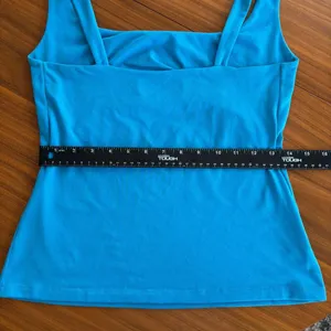 Susana Monaco Blue Essential Everyday Tank Top Square Neck Summer Top Size Large thumbnail 9