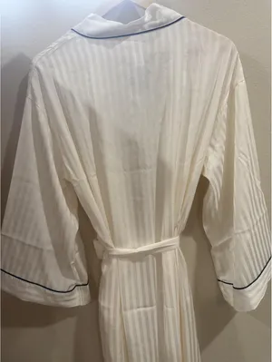 Women's Luxury Collection Striped Long Satin Robe Auden thumbnail 8