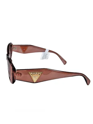 GUESS Translucent Brown Sunglasses Gold Rhinestone-Accented Logos GO00086-45B thumbnail 5