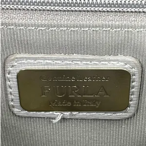 Furla Ginevra Leather Mini Crossbody Bag Sabbia Beige Gray Gold Chain thumbnail 12