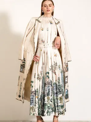 Ranna Gill for Antropologie Aria Pleated Maxi‎ Dress - Size S. thumbnail 6