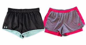 Adidas & Under Armour Women's Athletic Shorts in Pink/Gray Teal/ Gray Small‎ thumbnail 1