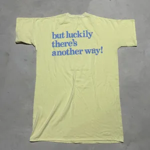 Vintage 70s Garfield Tshirt One Size Yellow Single Stitch Nightgown Double Sided thumbnail 7
