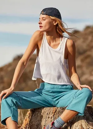 Free People White Renegade Tank Top thumbnail 1