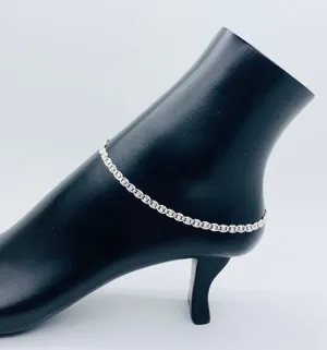 ❤️ Sterling Silver 925 Ankle Bracelet 10” ❤️ thumbnail 6