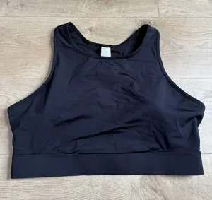 EUC Womens Fabletics Black‎ Trinity High Impact Sports Bra 2X 18-20 Back Pocket thumbnail 1
