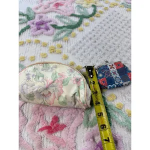 Vintage Floral Cosmetic Bag and Patchwork Kiss Lock Coin‎ Purse Set 2pc thumbnail 6