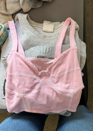 Pink crop top thumbnail 1