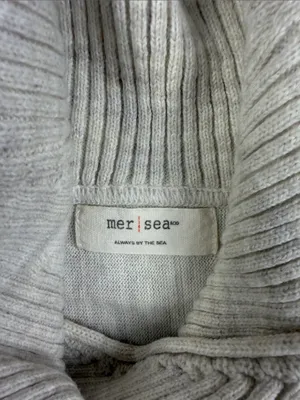 Mer Sea Cozy Cream Ribbed Turtleneck batwing Sweater thumbnail 2