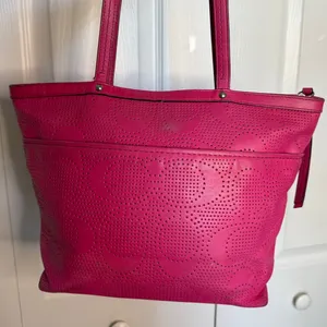 COACH Pink Signature Shoulder Bag Tote thumbnail 2