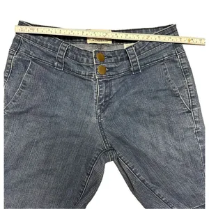 Vintage Levi's signature 10" inseam dark‎ wash mid rise jean shorts sz 6 thumbnail 6