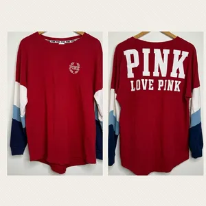 Pink Victoria’s Secret Long Sleeve Color Block Shirt Women’s Size Large thumbnail 2