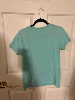 prAna Women's Surf Yoga Tee - Aqua Blue thumbnail 3