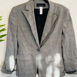 Jones New York Black and Gray Plaid Blazer thumbnail 2