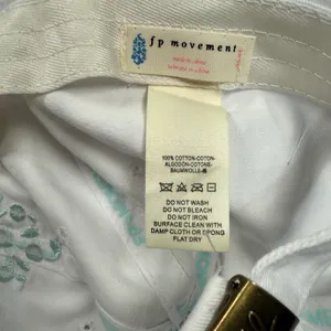 FP Movement Big Buti Baseball Cap Womens White Embroidered Floral Hat NWOT thumbnail 8