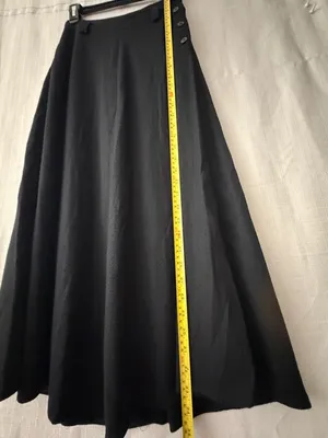 Calvin Klein women’s Size 4 Black Wool A-Line Skirt Side Buttons/Pocket(A582) thumbnail 6