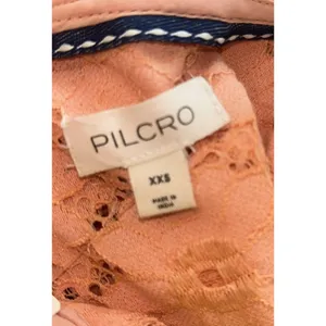 Anthropologie Pilcro The Keira Lace Blouse Coral Sz XXS NEW Boho Colorful Sunny thumbnail 2