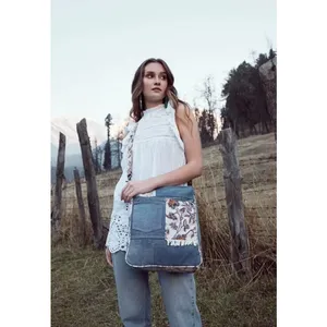 NWT Boho Western Patchwork Floral and Denim Rednoize Shoulder Bag thumbnail 5