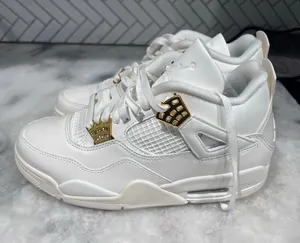 Nike Air Jordan 4 Retro White Gold Women’s 9 AQ9129-170 2024 OG Basketball thumbnail 1