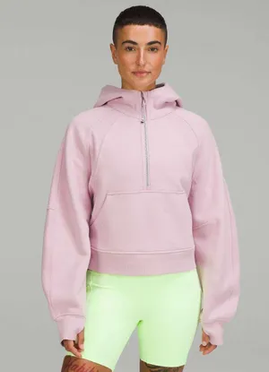 Lululemon Scuba Oversized Half-Zip Hoodie in Pink Peony thumbnail 1