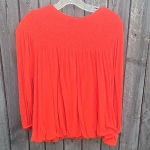 Free People Red Long Sleeve Embroidered Peasant Top thumbnail 6