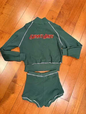 Anthropologie Maaji Shamrock Sunny Days Sweater and short waffle set thumbnail 9