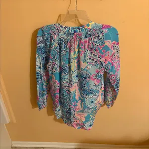 Lilly Pulitzer Elsa Top in Bali Blue Once Upon a Tide thumbnail 5