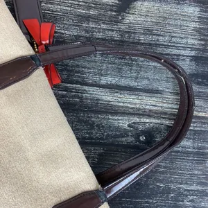 Coach Tan & Brown Wool Blend Striped North South Tote Bag thumbnail 10