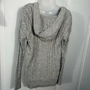 Lauren Ralph Lauren Cable Cotton Hooded Poncho Sweater Size Small NWT thumbnail 8