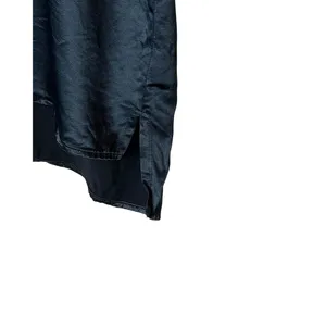 PJ Harlow Roxxy Satin Lounge Top Women Small Navy Blue Pajamas Silky Loungewear thumbnail 5