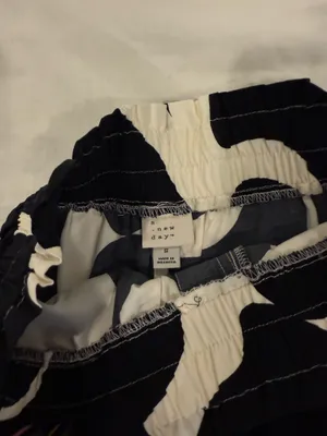 Black and Cream Flowy Shorts thumbnail 4