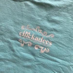 Comfort Colors Chickadees T-Shirt Light Blue Unisex Size Large Rush Chi Kappa thumbnail 2