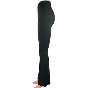 Terez Black Mid Rise Pull On Stretch Yoga Running Flared Athletic Legging Size S thumbnail 2