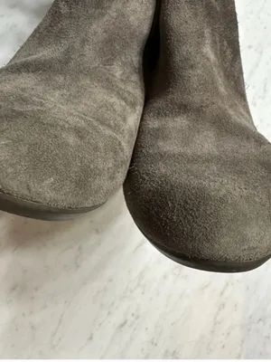 Vionic Paloma Weather Resistant Suede Ankle Booties Gray Size 7 Wedge Heel thumbnail 8