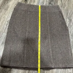 Banana Republic Petites Women's Size 6 Stretch 88% Wool Blend Brown Knit Skirt thumbnail 2