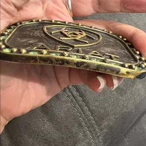Ariat buckle with green rhinestones, rodeo, western, coastal cowgirl thumbnail 5