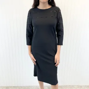 NEW Love Scarlett Womens S Knit Dress Black Cutout s Grunge Gothic‎ Stretchy thumbnail 4