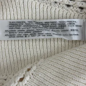 Zara Crochet Cropped Peplum Baby Doll Tank Top Cream White Size Medium thumbnail 7