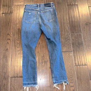 Abercrombie & Fitch the skinny high rise distressed Frayed Hem Jeans size 0/25 thumbnail 7