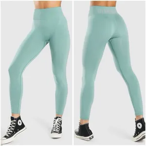 Gymshark fit seamless mid rise leggings light green thumbnail 2