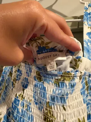 August Sky Blue Floral Midi Dress thumbnail 5