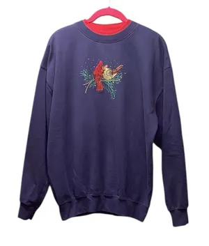 Y2K Double Layer Collar Sweatshirt. Size Large Red thumbnail 1