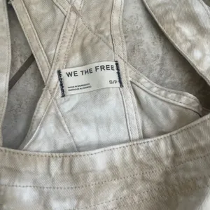 Free People We The Free felix Denim Overalls Tie Dye Dirty NWT SIZE SMALL thumbnail 5