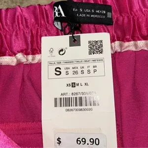 Zara Pink Satin Effect Dress Pants(Size Small) thumbnail 7