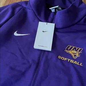 University of Northern Iowa Panthers Softball 1/4 Zip Womens Large Purple Nike thumbnail 2