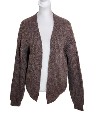 Universal Threads Brown Fuzzy Open Front Cardigan Size Large NWT thumbnail 1