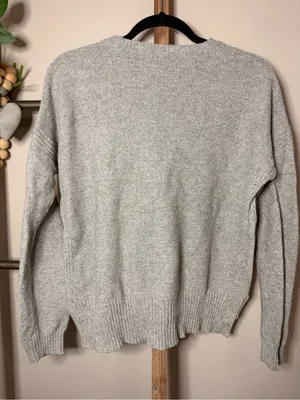 Madewell Light Gray Crewneck Sweater thumbnail 3