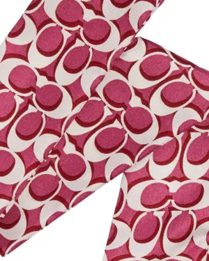 Coach NWT Signature Print Silk Skinny Scarf Light Raspberry thumbnail 3