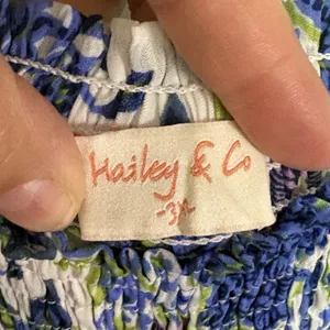 Hailey & Co Women's Plus Size‎ 3X Blue Floral Smocked Tie-Strap Maxi Dress thumbnail 6
